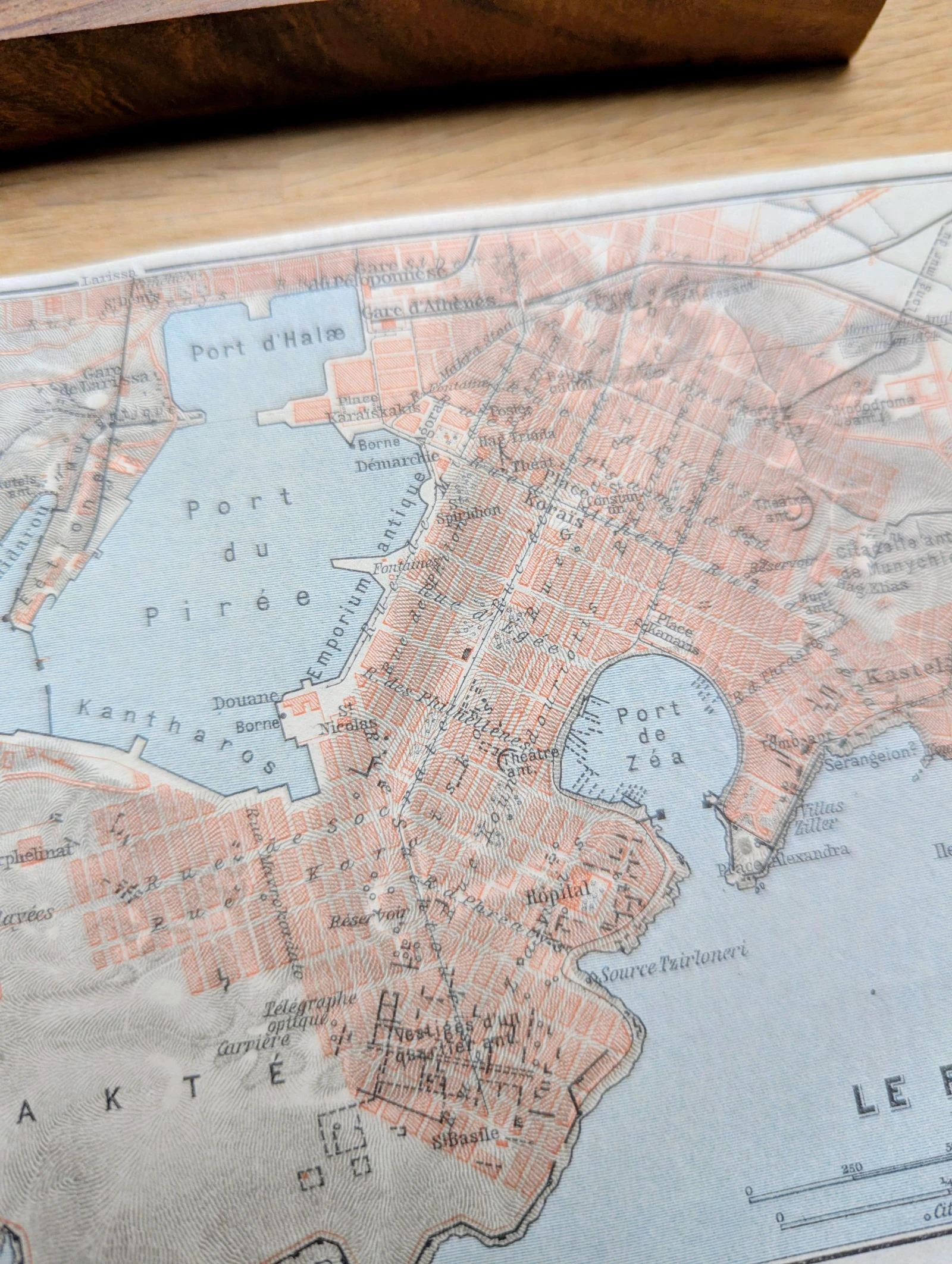 O Pireu, Atenas, pequeno mapa original impresso em 1910. – photo 8